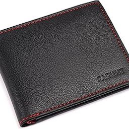 Wallets for Men, RFID Protected with 3 Card Slots, 1 Coin Purse, Bifold Money Wallet Purse (Black and Red)-53