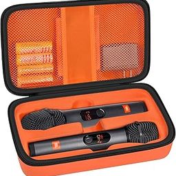 Wireless Microphone Case Compatible With JBL Wireless Two Microphone System Wireless Mic Handheld Orange-8