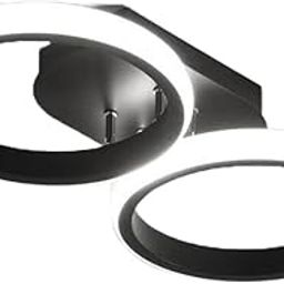 MERISHOPP LED Mounted Ceiling Lamp Decorative Lights for Hallway Black Round White-19