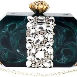 Design Craft india Clutch Bag Hand Bag Acrylic Clutches for Women Bridal Clutches for Wedding Celebrities Party Evening Marble Purse Floral Bridal Clutch Bag For Women's & Girls-image-6