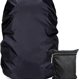 KARIHA Nylon Bag Cover for School & Luggage Bags Waterproof with Pouch for Laptop Bag Waterproof, Dust Proof Laptop Bag Cover, Luggage Bag Cover, School Bag Cover, Trekking Bag Cover Black (1PCS)-image-88