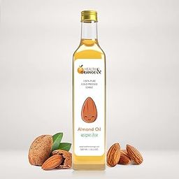 H&O Sweet Almond Oil - 100% Pure Cold Pressed Edible Badam Tel - 500ml Glass Bottle - For Healthy Skin, Hair and Body-image-18