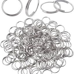 YSR ENTERPRISE New Metal Chandelier Prisms Pendants Balls Suncatchers Garland Glass Beads Split Rings Stainless Steel (12x1.2 Mm_700 Piece)-image-27