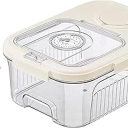 Rice Barrel Clear Airtight Kitchen Organizer for Dried Fruits Household Rice S Cream and White-image-90