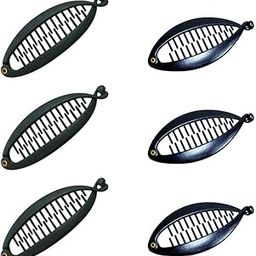 WESTEND Fishtail Banana Hair Clip For Women Set of 6 Black 552572-image-45