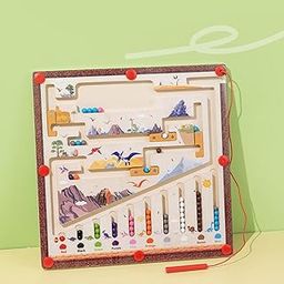 Fashion My Day Magnetic Maze Travel Toys Matching Wooden for Ages 3-6 Kids Boys Girls-image-31