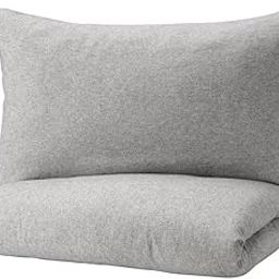 Ikea VÄSTKUSTROS Duvet Cover and Pillowcase, Dark Grey/White, 150x200/50x80 cm (59x79/20x31)-image-78