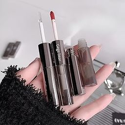 Gege Bear 2-in-1 Double Headed Lip Glaze | Dual-Ended Lipstick & Lip Oil | Moisturizing, Long-Lasting, High Pigment Candy Lip Gloss | Hydrating & Non-Sticky Formula | Soft Matte & High Glossy Finish | Lightweight, Smudge-Proof Korean Beauty for All-Day Wear for Women (#3, 4g)-image-49