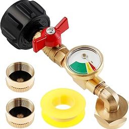 propane replacement adapter for 1lb tanks, propane replacement elbow adapter with tank and gauge valve, 90 degree elbow propane tank replacement adapter,-image-43