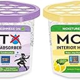 MOISTX Moisture Absorber 300g x 2 Box | Per box capacity to trap 600ml moisture from Air | Odour absorber | Lavender & Lemon Combo Pack | Dehumidifier for Wardrobe, Bathroom, Kitchen, Shoe Rack...-image-51