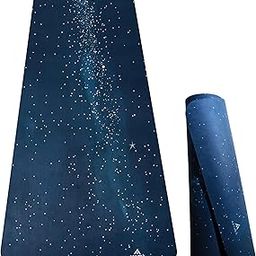 Aethon Vegan Suede Yoga Mat with Strap, 6 mm Extra Thick, High Density, Non Slip & Extra Grip, Large,Color-Blue, Eco-friendly Exercise Mat, Yoga,Pilates,Stretching and Home Workout,For men and women-image-36