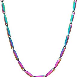 ™ Stylish and Exclusive Attractive Rice Seed Pattern Design Stainless Steel Chain Necklace Fashionable Jewellery For Men Boys Women Girls and Unisex-image-39