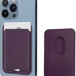 TYKEE Magsafe Wallet Vegan Leather Magnetic Card Holder - RFID Blocking for Samsung Galaxy All Series - Cherry-16
