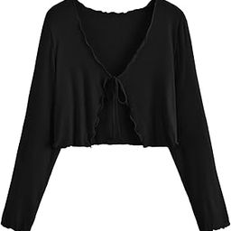 Casual Multicolor Solid Full Sleeve Front Tie Shrug for Women-48