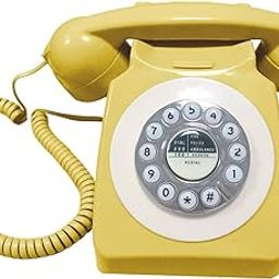 Club Bollywood®Retro Landline Phone Old Style with Redial Clic for Hotel Use Office Home Yellow| Corded Telephones| Corded Telephones|1X Retro Landline Phone-image-45