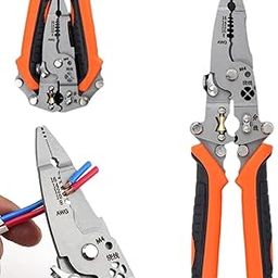 SRUY 12-in-1 Wire Stripper Set, Multifunctional Crimper, Cable Cutter, Portable Hand Tool Kit (Pack of 1,Multicolor)-image-32