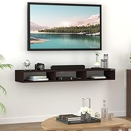 Redwud James Wooden Wall TV Stand/Wooden TV Entertainment Unit/Set Top Box Holder for Home/TV Cabinet for Wall/TV Unit for Living Room (Wenge) (Ideal Upto 60 Inch)-17