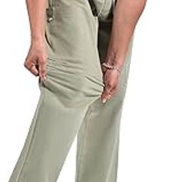 Cotton Blend Elasticated Cargo Pants for Men | Relaxed Fit | 5 Pockets | Plain Smooth Texture | Mens Cargo Pants-image-46