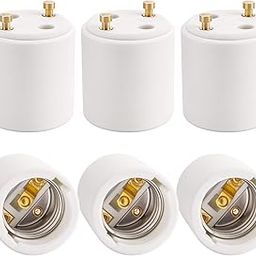 DiCUNO Ceramic GU24 to E26 Socket Adapter, Pin Base Standard Bulb Socket Converter, 250 Degree Heat Resistant GU24 Adapter, Pack of 6-image-47