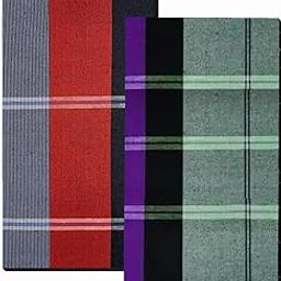 STAR Cotton Checkered Lungis 2 Meters 2 Pcs-image-0