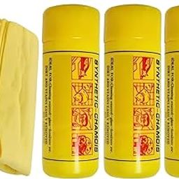 AUTO VOGUE Chamois Cloth | Set of 3 | Cleaning Car & Bikes | Super Absorbent | Drying Car Reusable Shammy Towel, Multifunctional, Dry & Wet for Glass, Furniture 43 x 32 cm-19