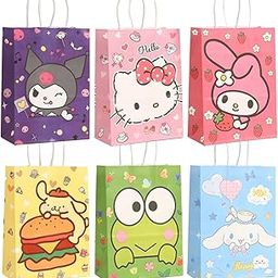HASTHIP® 12 Pcs Paper Bag Cartoon Printed Paper Gift Bags, Return Gifts Paper Bags for Gifting Children's Day Gift Bags-32