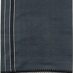 Mens Cotton Lungi - Grey colour - Plain lungi - Unstitched lungi - Pack of 1 - Small border Lungi/Dhoti-image-55