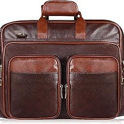 Premium PU Leather Laptop Bag for Men | 15.6 Inch Business Briefcase with Adjustable Shoulder Strap, Dual Zipper Pockets & File Organizer | Office, Work & Travel Use – 1Pcs-image-13