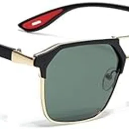 rich club Latest Black Lens UV Protected Cat Eye Silver Metal Frame Sunglasses, Goggles for Women's- Pack of 1 Size Medium (Classic, Medium)-picture-2