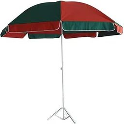 Outdoor Garden Umbrella With Stand Big Size Patio Garden Umbrella (Red,Green) 7Ft-13