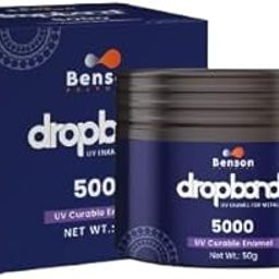 Dropbond UV Enamel 5000 Resin for Metal, Gold, Silver & Artificial Jewellery for Bangles, Rings, Large Pin, Ribbons, Medals, Buttons etc. Cured Under UV Lights. 5g (Red)-image-66