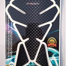 Autofetch Customize Vinyl Bike Rubber Fuel Tank Pad Sticker (Carbon Black) Compatible with Hero Splendor Plus-31