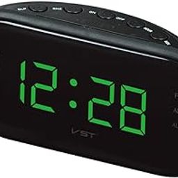 Am/Fm Digital Dual Alarm Clock Radio +1.2 Big Led Display Us Plug Green-25