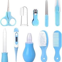 Brentonis 10 In1 Baby Grooming Kit,Portable Baby Grooming Kit For New Born Baby,Finger Brush,Hair Brush,Comb,Baby Nail Scissor,Baby Nail Cutter,Tweezer,Nail Filer,Newborn,Infants,Toddlers,Multicolor-image-48