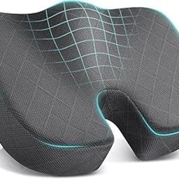 kossto Orthopedic Memory Foam Coccyx Seat Cushion | Tailbone, Sciatica, Lower Back Pain Relief for Office/Home Chair & Wheelchair Sitting Seat | Mesh Grey-image-53