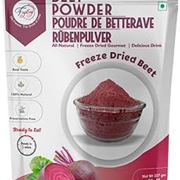 FzyEzy Healthy Premium Freeze Dried Beet Vegetable Powder | Natural Nitric Oxide Booster | Natural, Non-GMO, Gluten-Free, Vegan | Supports Energy, Endurance, and Health | Pantry Groceries Perfect for Camping & Travelling | Ready to Mix Powder in your favorite recipes (Beetroot Powder | 227 gm)-image-4