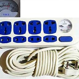 ONTRIP Multi Plug Switch Board Surge Protector and Spike Guard Electricals Extension Cord Board 8 sockets with 5 Meter Long Cable-14