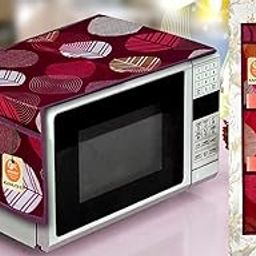 KANUSHI Industries® Wall Hanging Magazine/Organiser, Letter Holder, Pocket Organiser +1Pc Microwave/Oven Top Cover with 4 Utility Pockets (MGZ+Micro-Maroon-Long-LEVS)-18