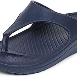 Navy Blue Solid Slip-On Casual Slippers for Women-image-15