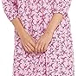 Women's Cotton Floral Printed Long Maternity Feeding Nighty-51