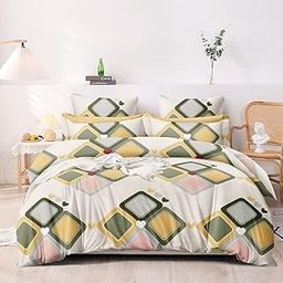 Harbell Home 250 GSM 400 TC Cotton King Size Double Bed Comforter with Matching Bedsheet 108x108 with 2 Pillow Covers, 4 Piece Bedding Set (Design 1), Multicolor-image-19