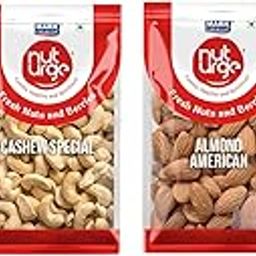 Nuturge Pack Of 4 Dry Fruits Combo - Cashew Special 320 Grade 200gIGreen Raisins 200 gI Almond American 200 g I Phool Makhana 200 g Total 800 g-image-48
