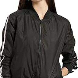 Women's Windcheater Jacket - Lightweight Polyester Zipper Closure | Full Sleeve Jacket For Winter Season| Stylish & Weather-Resistant - N_W-4101_BLACK12-picture-24