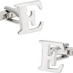 albetro Personalised Initials Letter E Cufflinks for Men-image-19