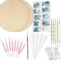 Qroof Lippan Art and Craft Material DIY Kit, A Kit with Ceramic Cones, Tools, Mould It Clay and Mirrors-15