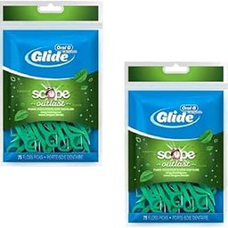 Glide Oral B Floss Picks Plus Scope Outlast - Long Lasting Mint - 75 Ct - 2 Pk-19