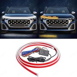 CARIZO 71 Inch LED Hood Light Strip White Amber Dynamic Car LED Hood Strip Lights with Fuse Protection Turn Signal DRL Strip Compatible with Hyundai Verna Fluidic (2014-2017)-21