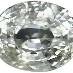 GEMFINITY 4 Carat White Sapphire Original Certified Lab Beautiful White Gemstone Oval Shape Safed Pathar 5 Ratti Rashi Ratan Purest Safed Pukhraj For Men & Women सफ़ेद पुखराज-image-0