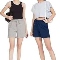 Pack of 2 Trendy Stylish Shorts Set for Women Girls-image-9