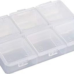 Cannagenix Transparent Pill Box, Portable Pill Box, Medicine Box, Portable Transparent 6 Cell Medicine Box, Jewellery Earrings, Storage Box, Independent Medicine Packaging Box in Style (Pack of 2)-19